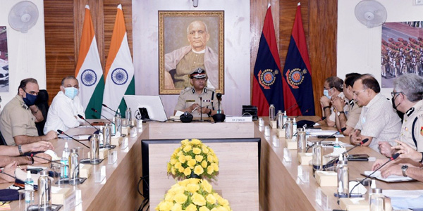 Delhi Police Commissioner Rakesh Asthana chairs an interstate coordination meeting