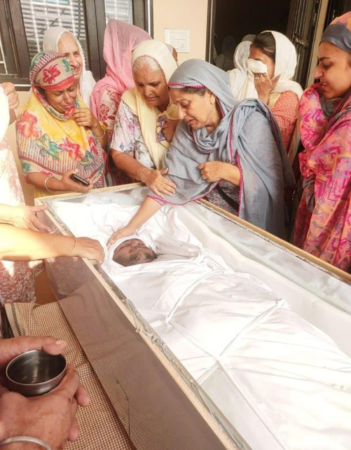 Family members of Chahatbir Singh mourning