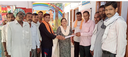Memorandum handed over to Shahzadpur Jyoti