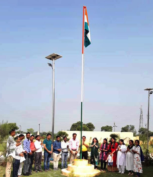 flag hoisting in government college