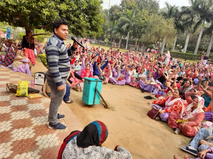 Anganwadi Workers And Helpers Strike