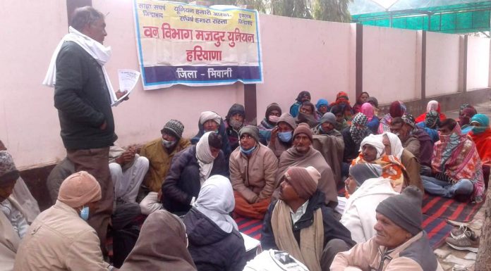 Symbolic Picketing Of Forest Laborers