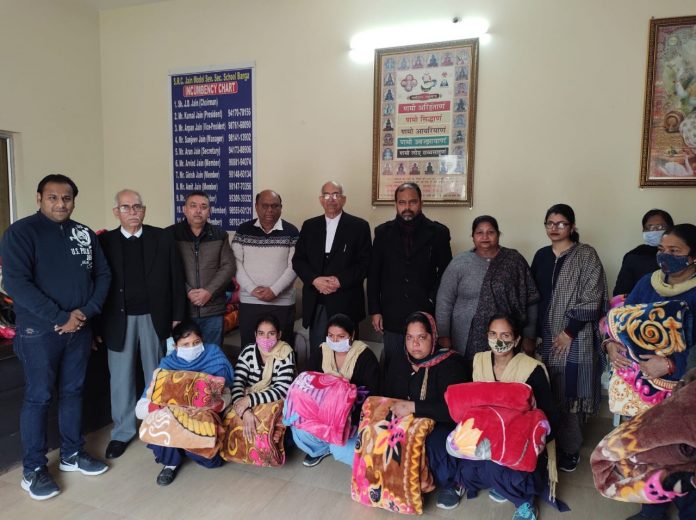 Distributed Blankets To Employees