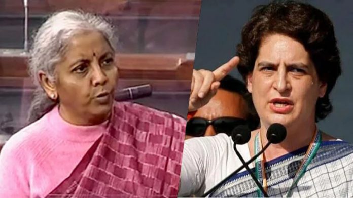 Priyanka Gandhi Target Nirmala Sitaraman