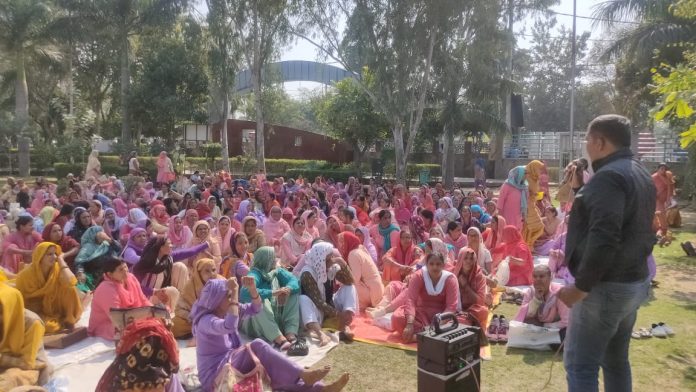 Anganwadi workers Strike