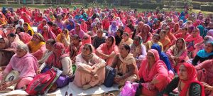 Anganwadi Workers Protest At Ambedkar Chowk