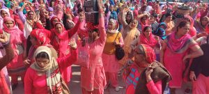Anganwadi Workers Protest At Ambedkar Chowk