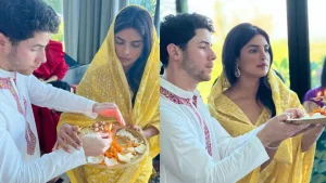 Chopra-Nick Jonas Are Worshiping Shiva