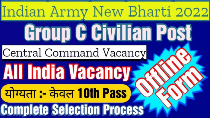 Apply Offline for Group C Posts in Central Command
