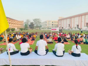 Yoga Practice in SA Jain College