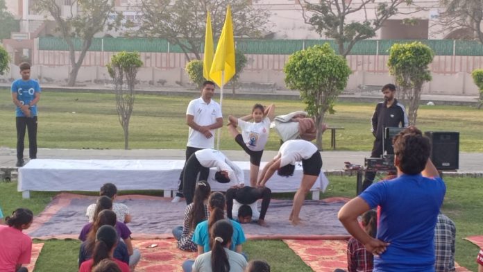 Yoga Practice in SA Jain College