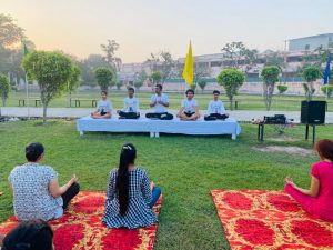 Yoga Practice in SA Jain College
