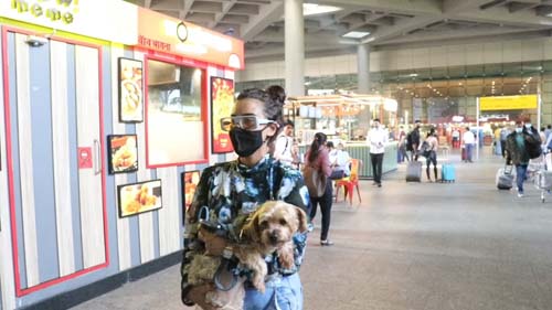 Patralekha With Her Pet Spotted At Airport