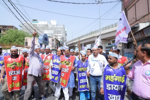 Demonstration for Inflation Modi Stalls Sold Goods