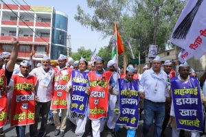 Demonstration for Inflation Modi Stalls Sold Goods