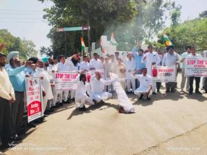 Protest Against The increase In Prices Of Petrol Diesel