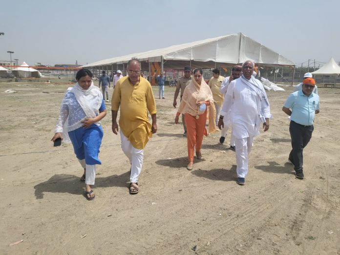 State Organization Minister Ravindra Raju visited the venue of Prakash Utsav