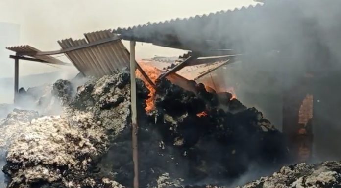 Fire In Cotton Waste Factory
