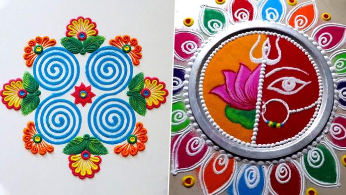 Rangoli Made in Navratri