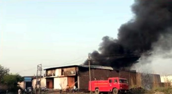 Tape and Paint Factory Fire