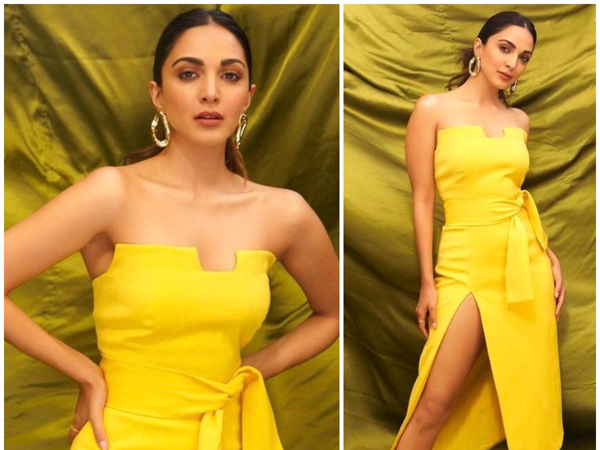 Newlywed Kiara Advani's bandeau top and bodycon skirt in hottest yellow  shade sets internet on fire, it costs ₹1 lakh | Fashion Trends - Hindustan  Times