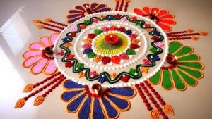 Rangoli Made in Navratri