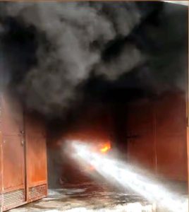 Tape and Paint Factory Fire