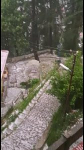 Heavy rain and hailstorm in Shimla