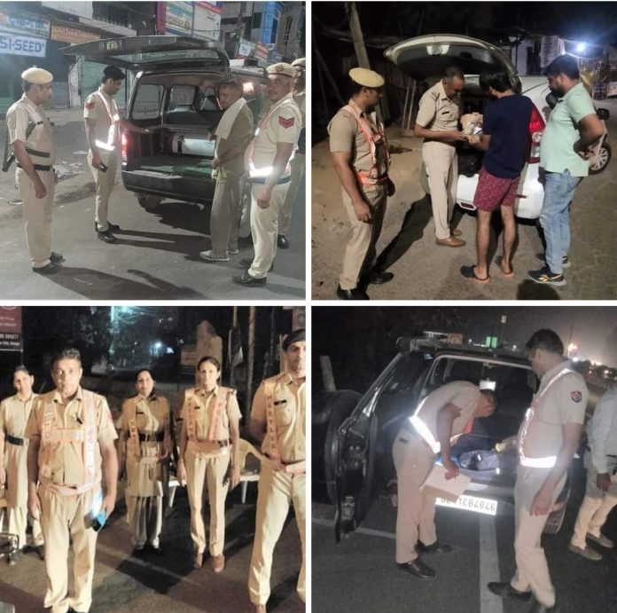 रोहतक पुलिस ने चलाया नाईट डोमिनेशन अभियान