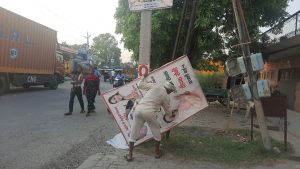 Illegal posters and banners removed from Ladwa