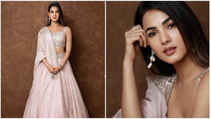 Sonal Chauhan Photoshoot in Pink Lehenga