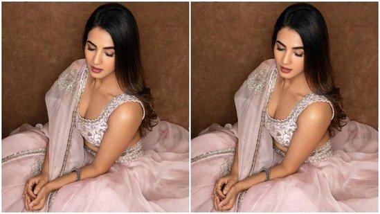 Sonal Chauhan Photoshoot in Pink Lehenga