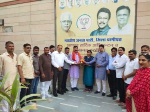 Panipat News/BJP District Kisan Morcha thanked the Chief Minister through District BJP President