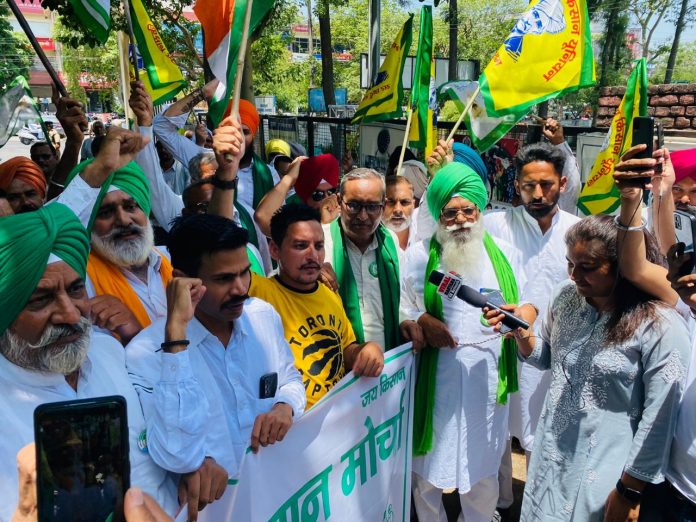 Demonstration of Kisan Morcha Against Agneepath
