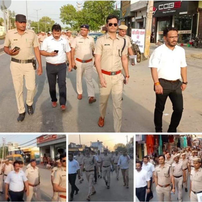Rohtak Police Flag March In Meham