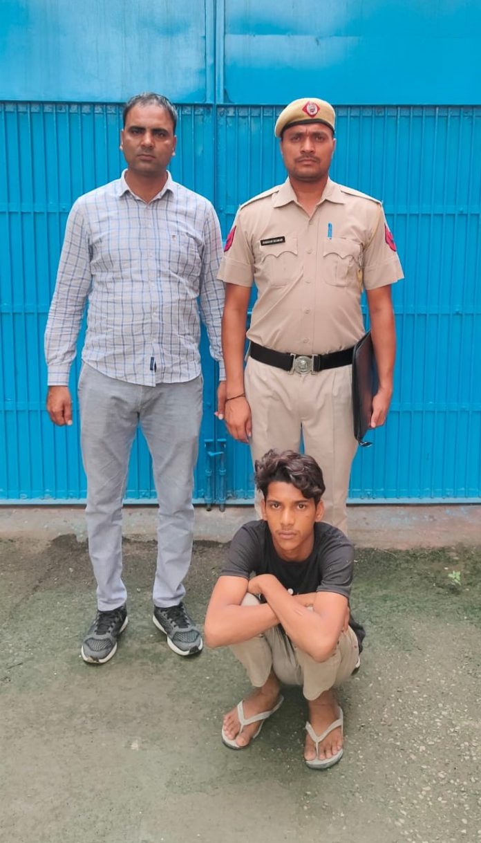 Panipat News/Accused arrested for stealing mobile from mobile shop