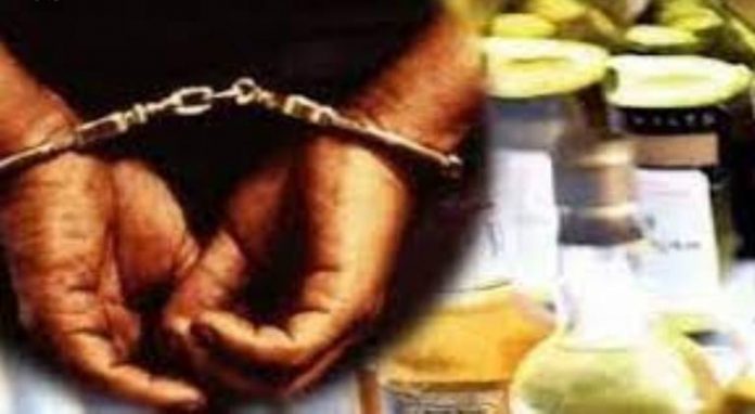 Panipat News/Youth held with 21 bottles of raw liquor