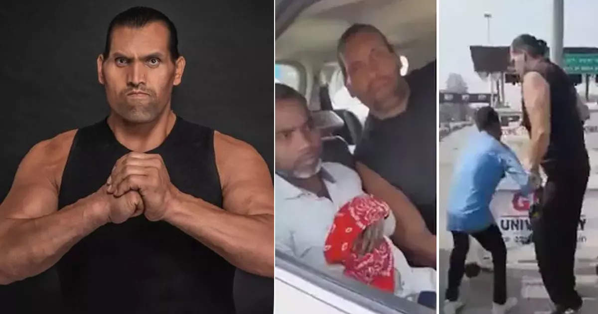 'The Great Khali' Clashes with the Workers at the Toll Plaza