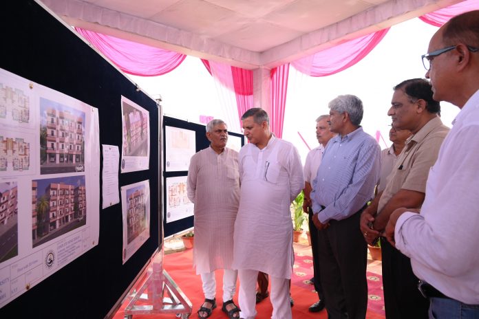 Foundation Stone of 18 Flats Residential Complex Laid