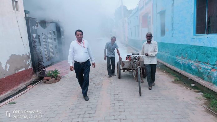 fogging in village Bucholi