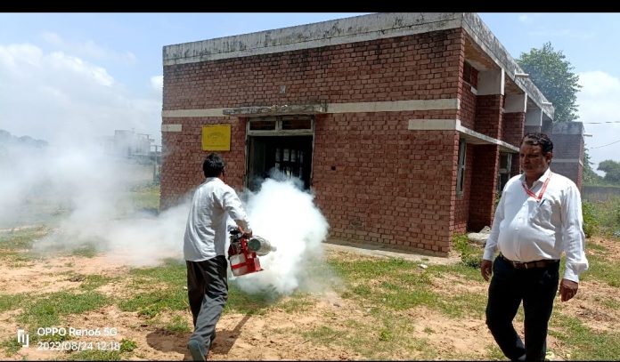 To prevent dengue and malaria got fogging in villages