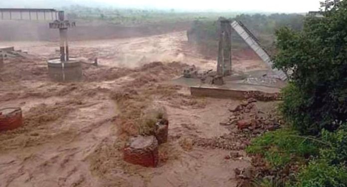 Railway bridge collapsed due to boom