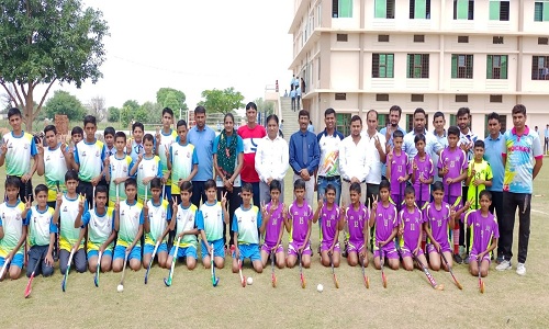 Hockey match organized in Kakrala on the occasion of National Sports Day