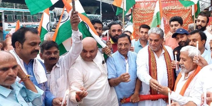 Panipat News/Candle march taken out to pay tribute to the martyrs of 1947 Partition