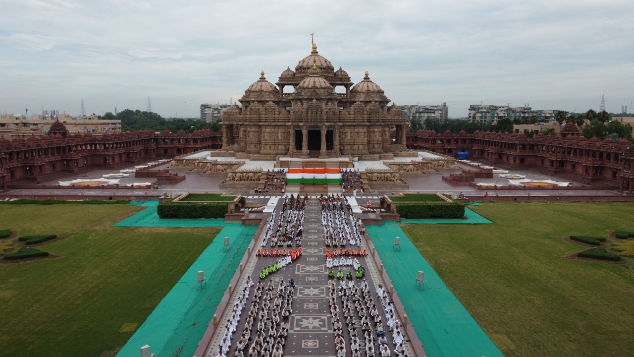 Amrit Festival of Freedom Celebrated in Akshardham Temple