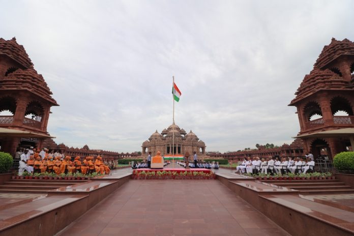 Amrit Festival of Freedom Celebrated in Akshardham Temple