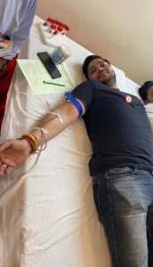 Panipat News/Young social worker Rohit Mitthan celebrated independence by donating blood