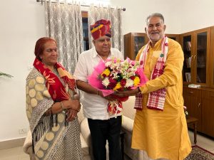Mahendragarh News/Former Education Minister met the newly elected Vice President and extended his best wishes