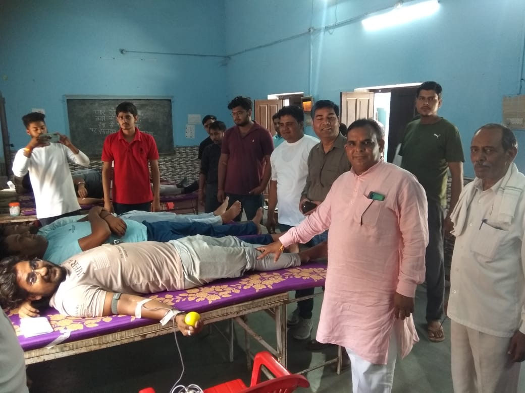 Blood donation camp organized at Saini High School Mahendragarh