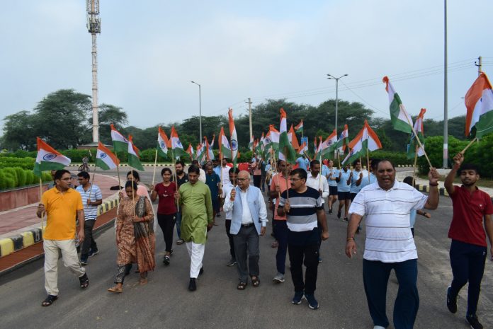 Tiranga Yatra taken out in Central University of Haryana